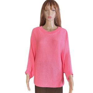 Zara Knit Bat Sleeve Light Pink Sweater Size M